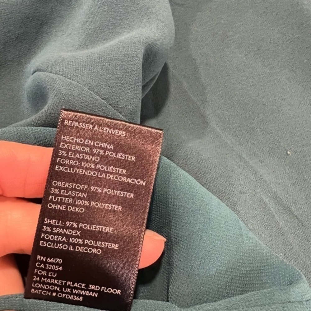 Kimchi Blue Long Sleeve Teal Green Dress with Back Cut Outs - Picture 11 of 15